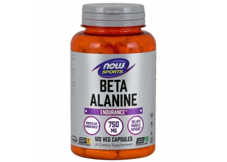 NOW FOODS Beta Alanine, 750 mg (120 vcaps)
